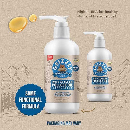 Miniatura 8 de Suplemento de aceite para perros Grizzly Pollock, Blanco