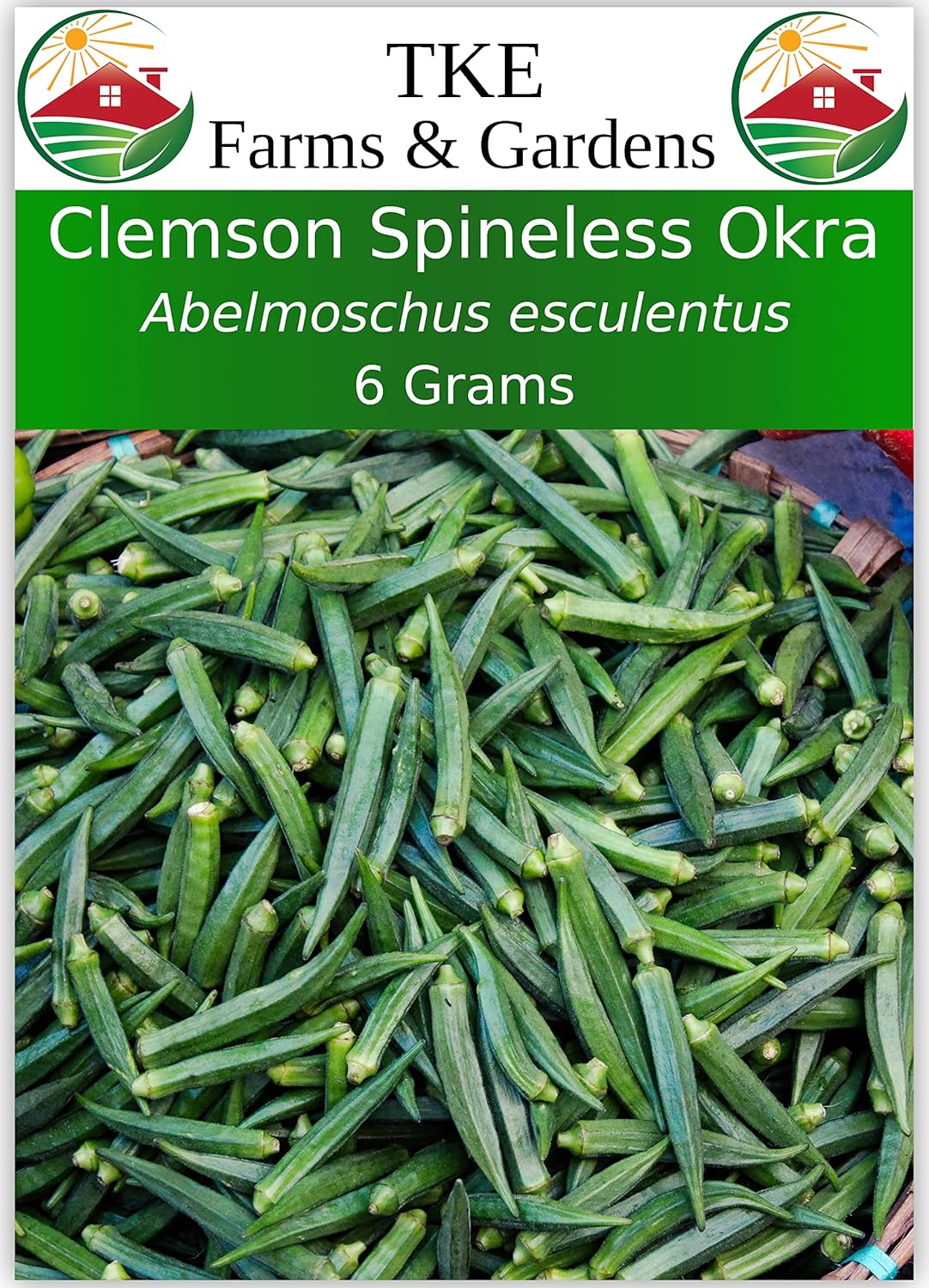 50 Semi Di Okra Clemson Spineless | Abelmoschus Esculentus Da Orto, Baccelli Commestibili - 3