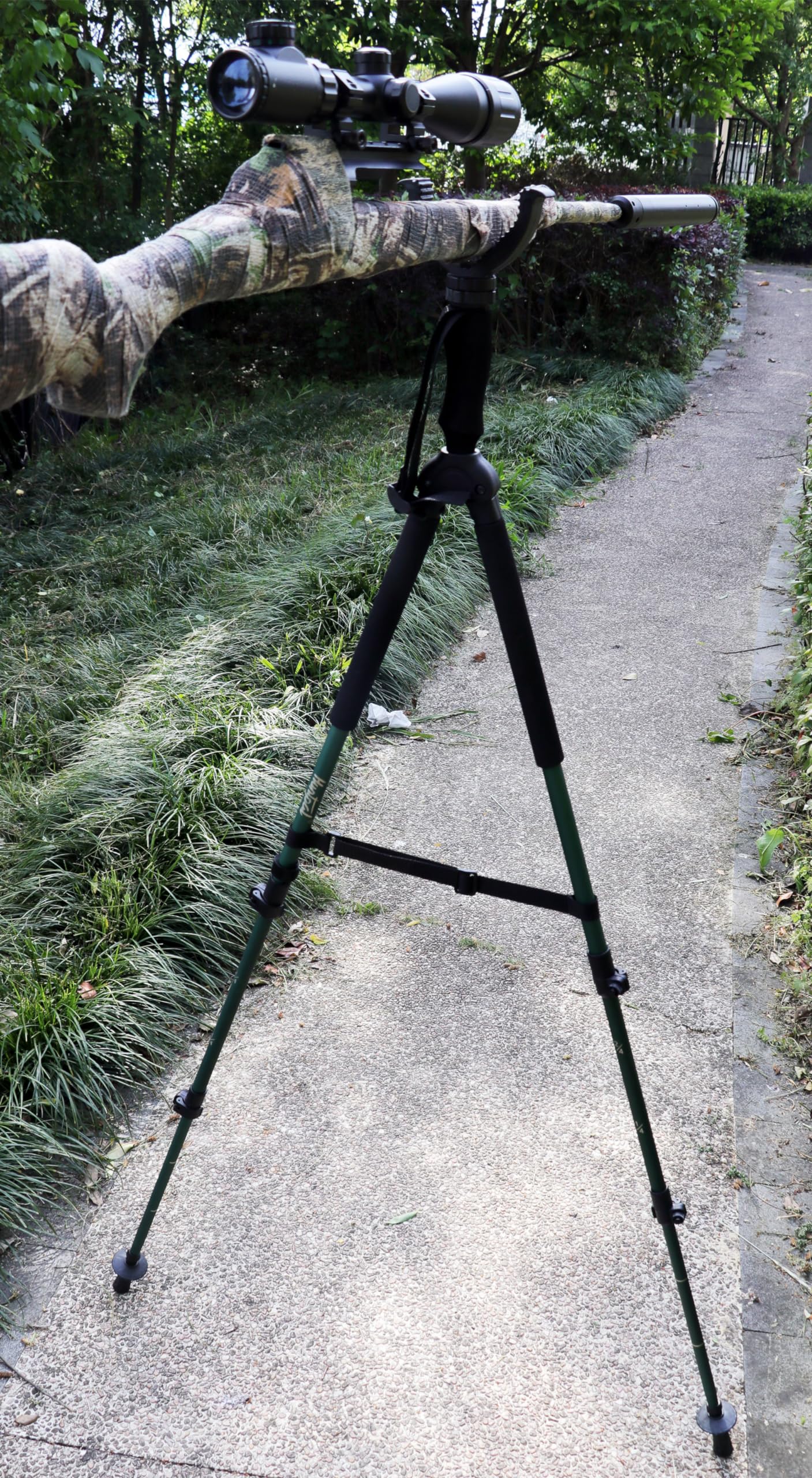 Primos Tripod Shooting Stick HUNTPAL Hunting Shooting Aluminum Tripod Gun Rest Adjustable Lightweight Telescope Monopod Bipod