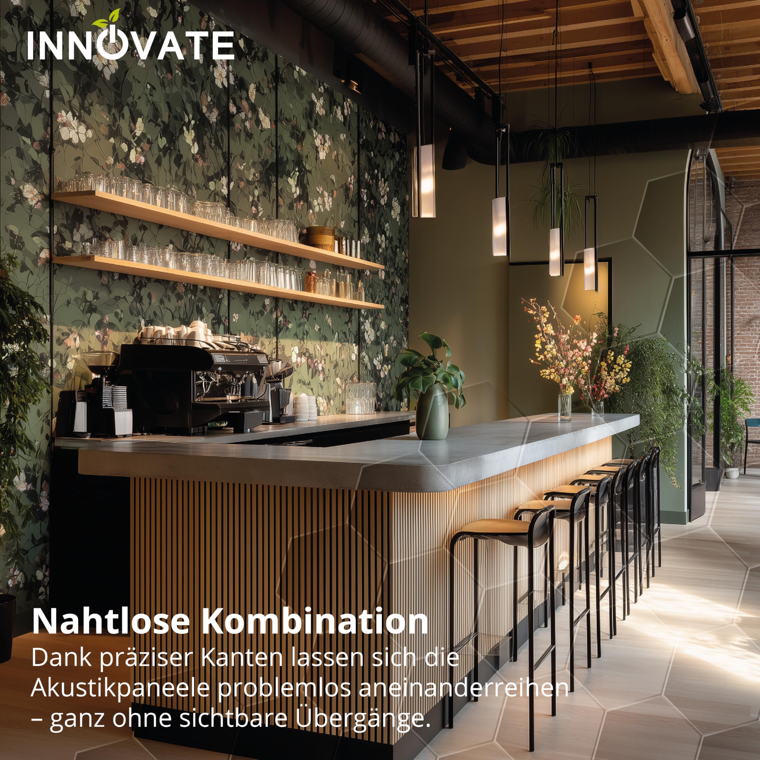 INNOVATE Akustikpaneele Holz 120x60 cm 6 Stk. I Akustik Holzpaneele Wand | Akustikpaneele Eiche hell 4,32m² Wanddeko Holz I Acoustic Panel Wanddeko Wohnzimmer I Akustikpaneele 120x60 Wandverkleidung