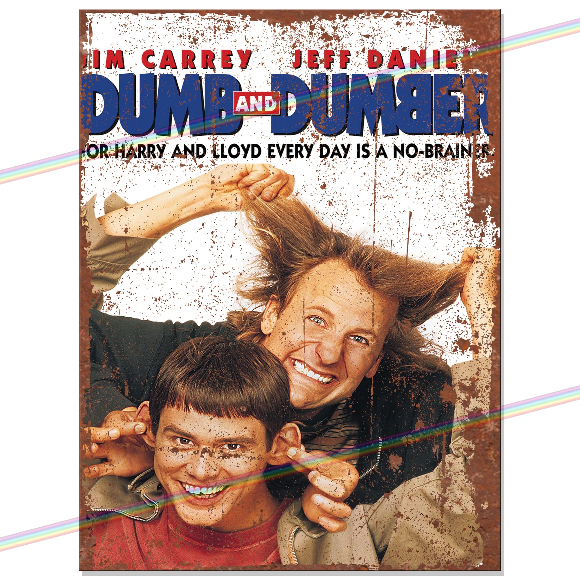Movie Metal Signs for Mancave, Shed, Garage, Kitchen, Man Cave. Gift for Birthday, Christmas, Xmas. Retro Vintage Reproduction Memorabilia Tin Signs. 20cm x 15cm (DUMB & DUMBER)