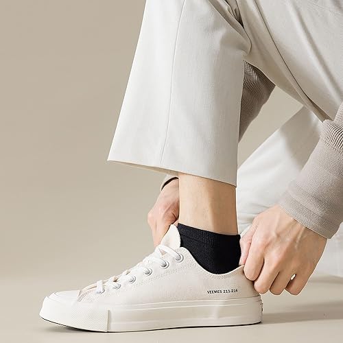 Miniatura 6 de MAGIARTE Calcetines tobilleros de algodón para hombre, de corte bajo, atléticos, absorben la humedad, sin olor, calcetines invisibles para hombres