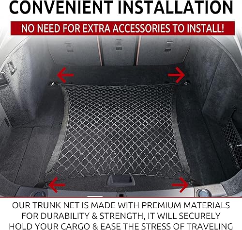 Miniatura 2 de Red de carga elástica para maletero para BMW Serie 4 420i 428i 430i 435i 440i M4 2014-2025  Organizador y almacenamiento de maletero premium  Red de