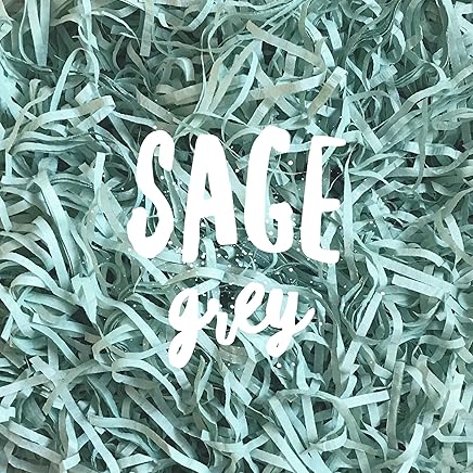 Sage Grey Dusty Green Shredded Tissue Paper Shred Hamper Gift Box