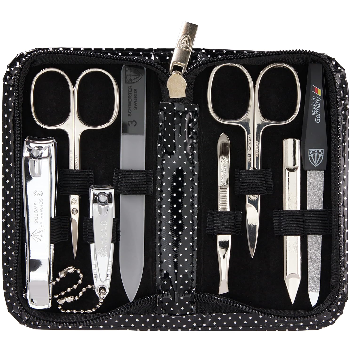 3 Swords Germany manicure and pedicure kit with leather case