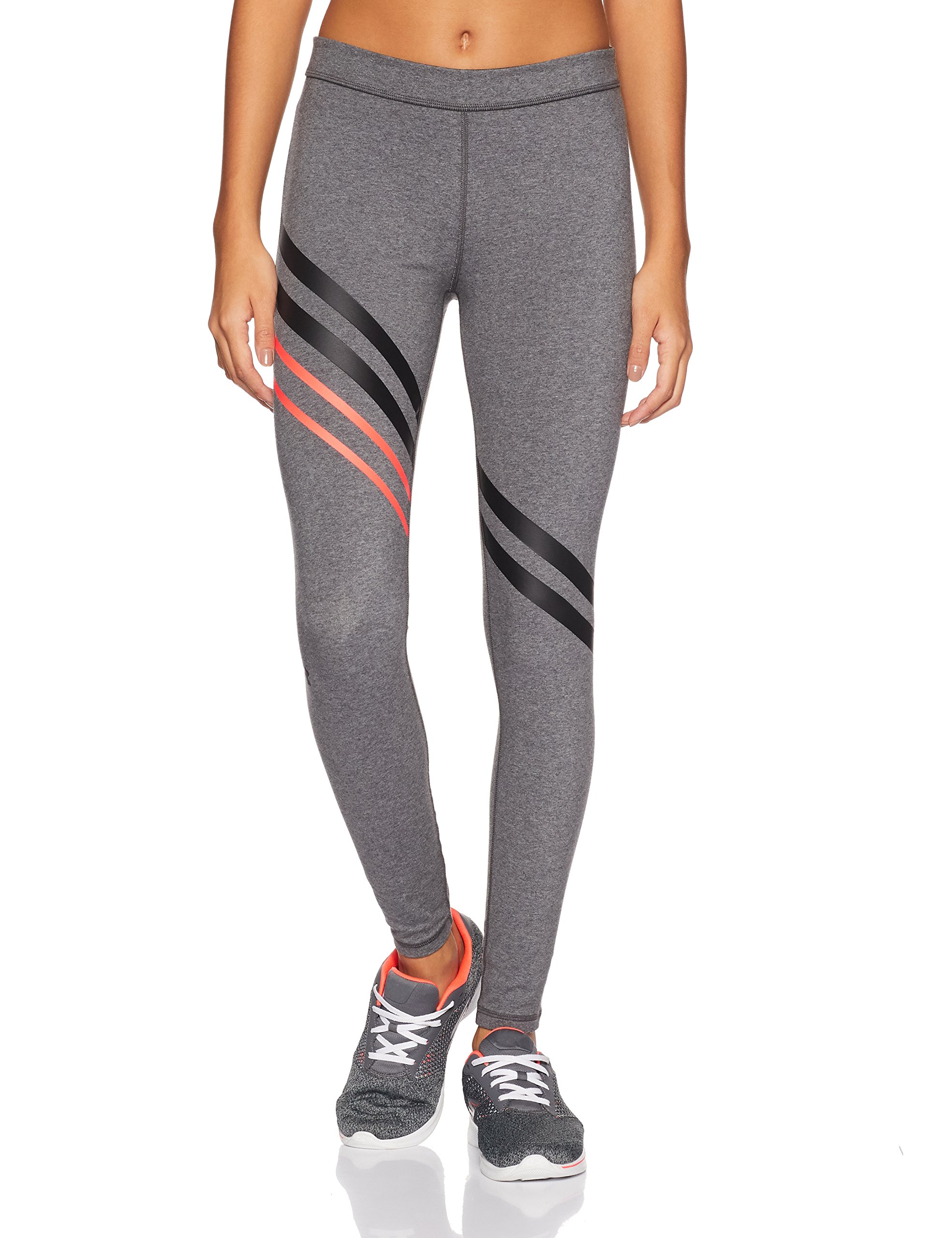 Under Armour Women's Favorite Engineered Leggings, Carbon Heather (091)/Black, XX-Large
