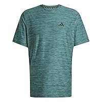 adidas Uomo Train Essentials Stretch Training Tee, Aurora Ivy Mel./Black