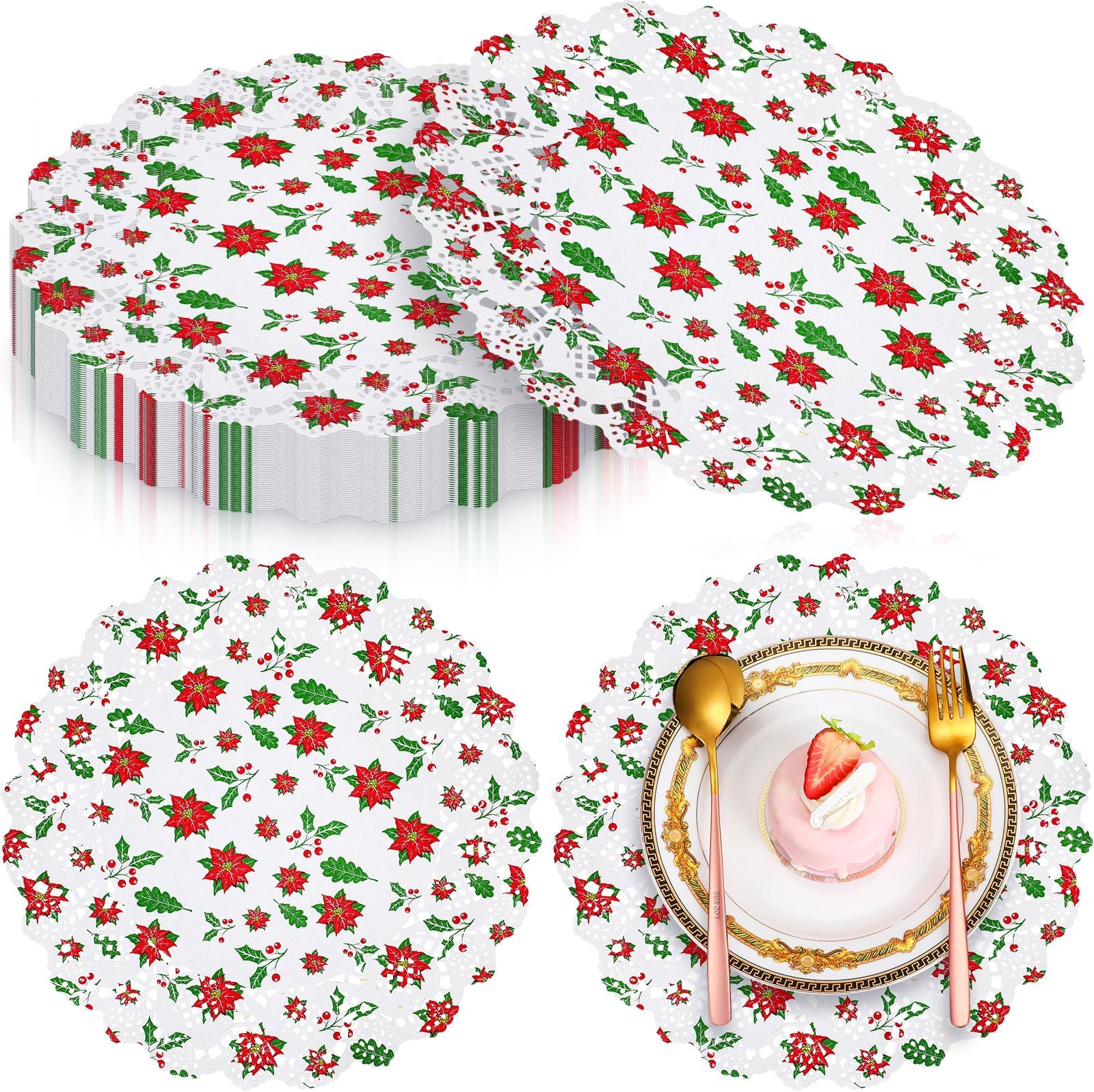 Jagrove Paper Doilies 100 Pack 6.5 Inch Lace Doilies Colorful Decorative Disposable