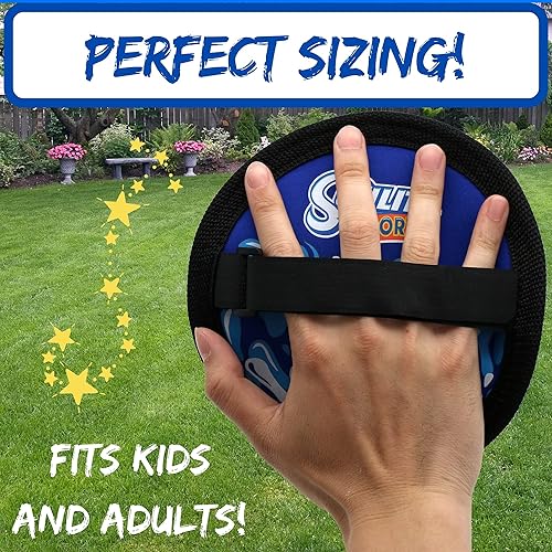 Miniatura 5 de Sunlite Sports Catch Pads Toss and Catch Ball Game Set, Includes 2 Hand Pads and 1 Ball, Backyard Pool Beach Outdoor Indoor Play, Easy Throw and