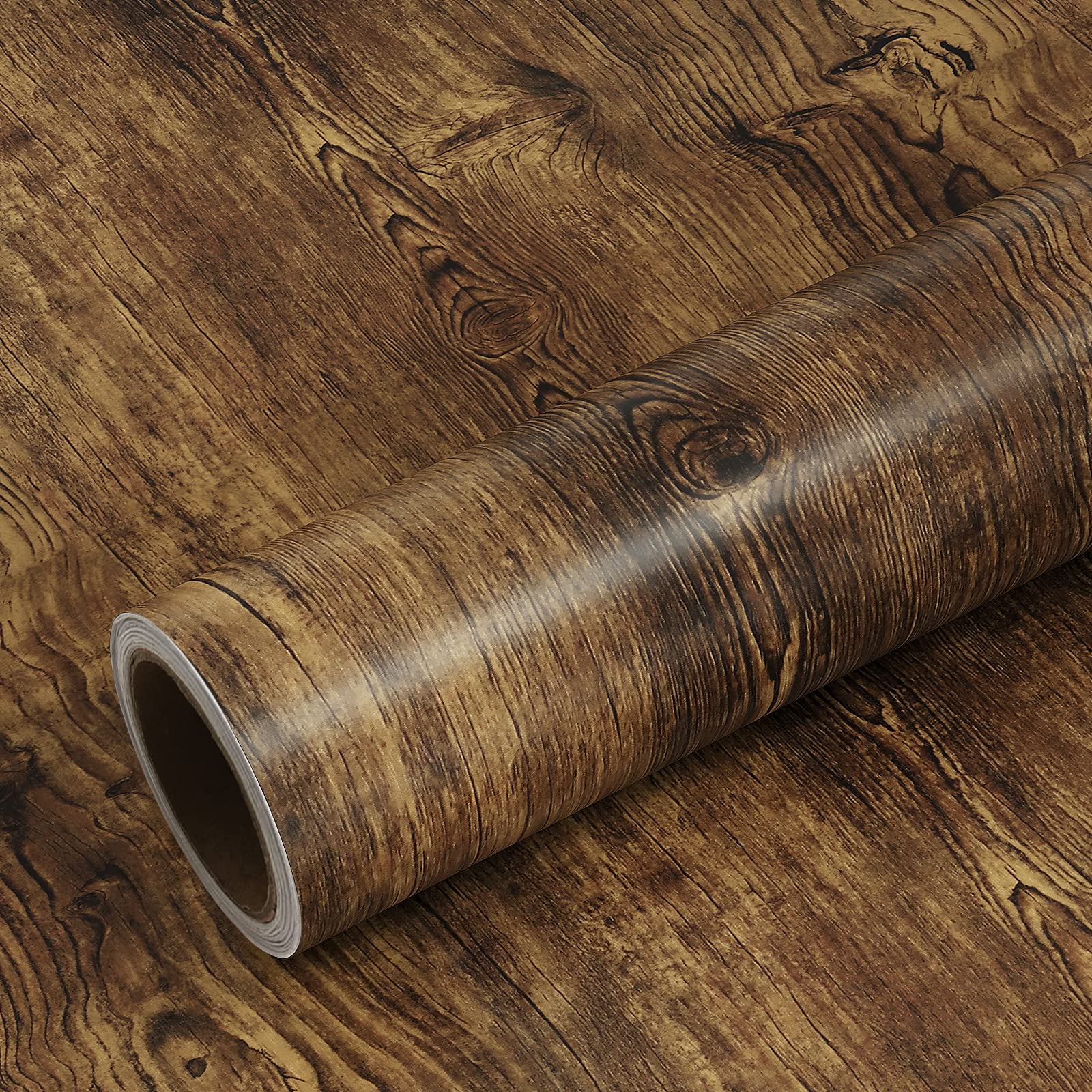 Yullpaper Meubelfolie houtlook zelfklevend behang bruin plakfolie meubels houtlook werkblad folie keuken muur behang woonkamer houtfolie voor tafel