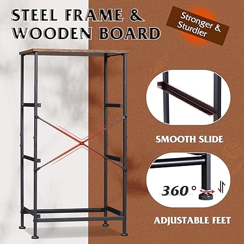 Miniatura 9 de WLIVE - Cómoda con 3 cajones, mesita de noche de tela, cómoda organizadora de almacenamiento para dormitorio, pasillo, entrada, armarios, marco de