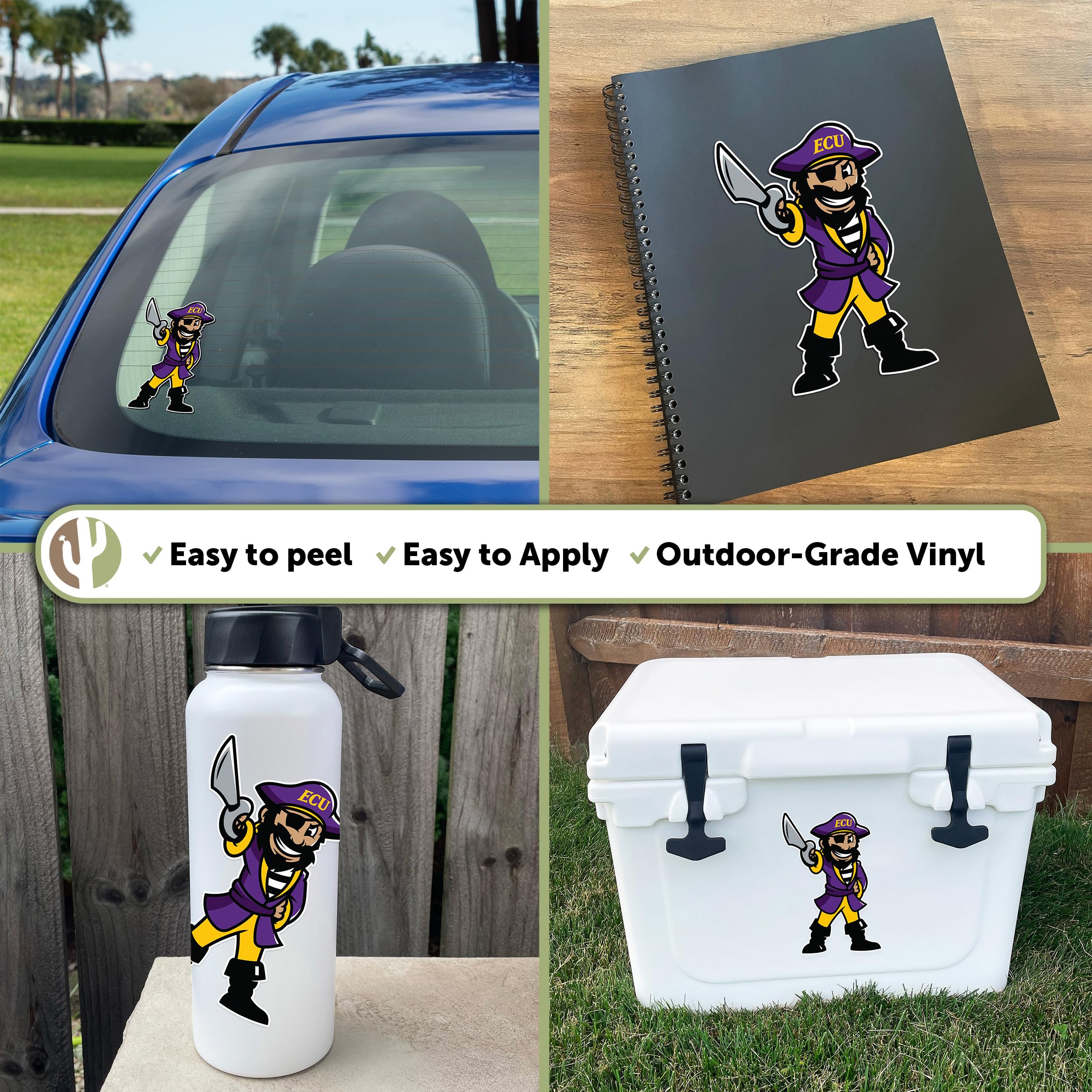 East Carolina Pirates ECU Vinyl Sticker Decal - Waterproof Laptop, Car, Bottle Decal (57) - View #10