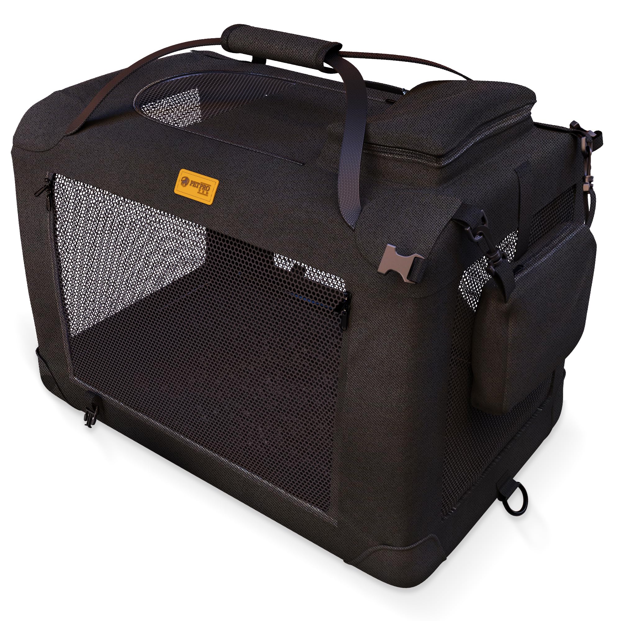 PetProved Hundebox Auto Faltbar Transportbox Hund Hundebox Auto Kleiner Hunde Hundetransportbox Auto Transportbox Hund Hunde Transportboxen Faltbare Hundebox Hundetransportbox Faltbar Hundeboxen