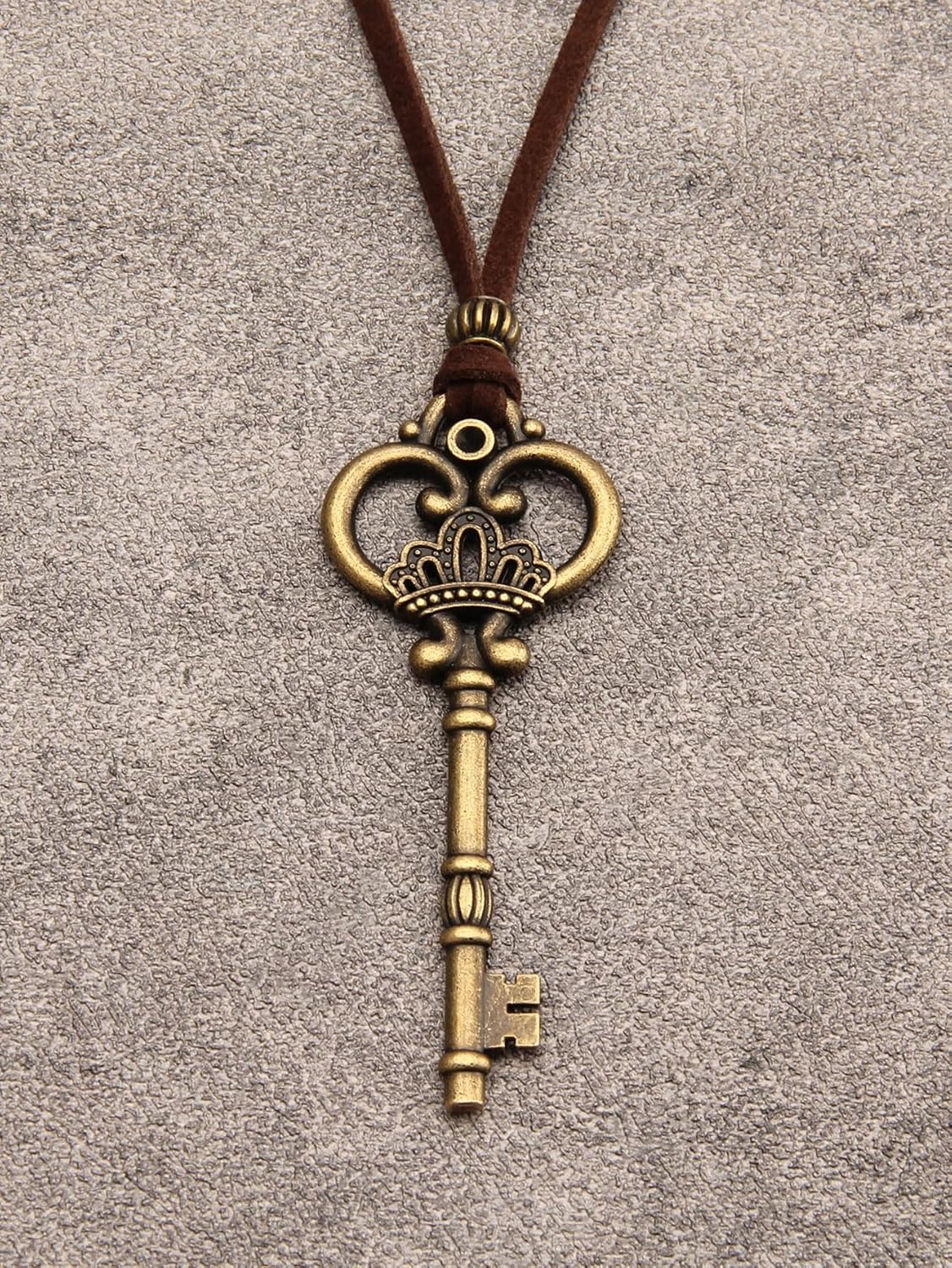 GelConnie Wooden Necklaces for Women Gold Leather Necklace Long Boho Layered Necklace Silver Hippie Choker Necklace Bohemian Jewelry for Women - Image 7