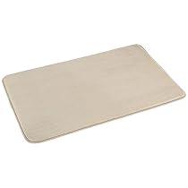 AmazonBasics Non-Slip Memory Foam Bathmat 18” x 28”, Beige