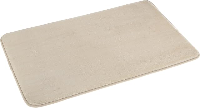 Amazon Basics Memory Foam Bathmat - 46 x 71 cm, Beige