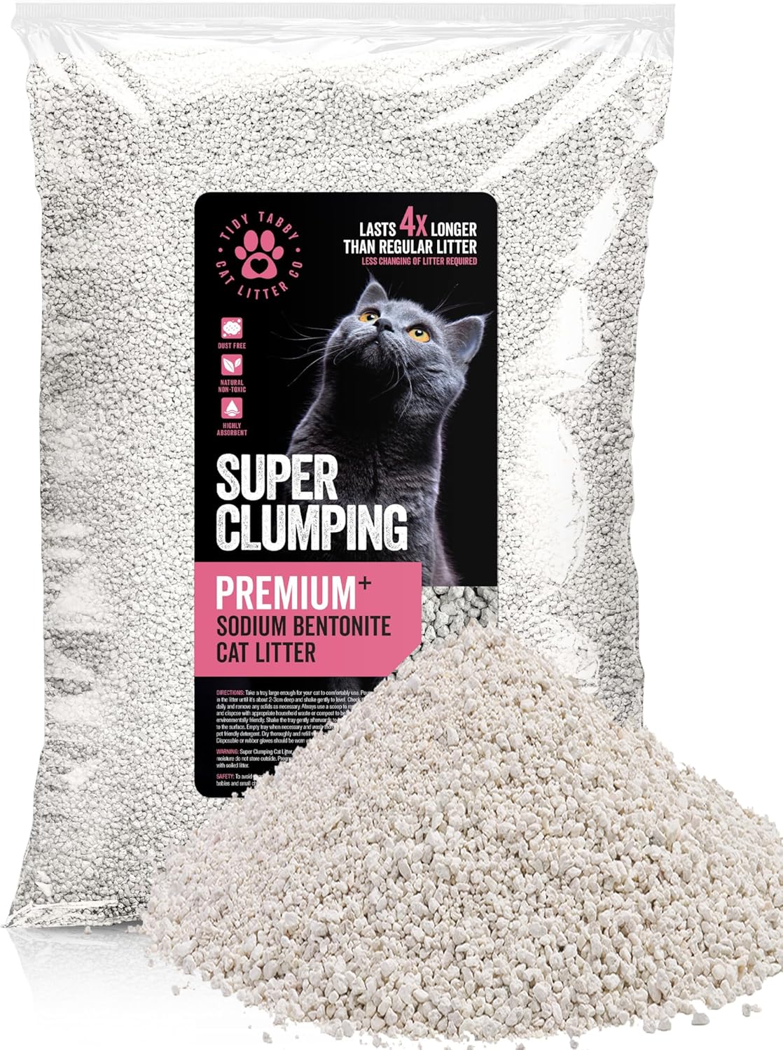 Natural Premium Super Clumping Cat Litter, 20L/15kg Bentonite Clay Cat