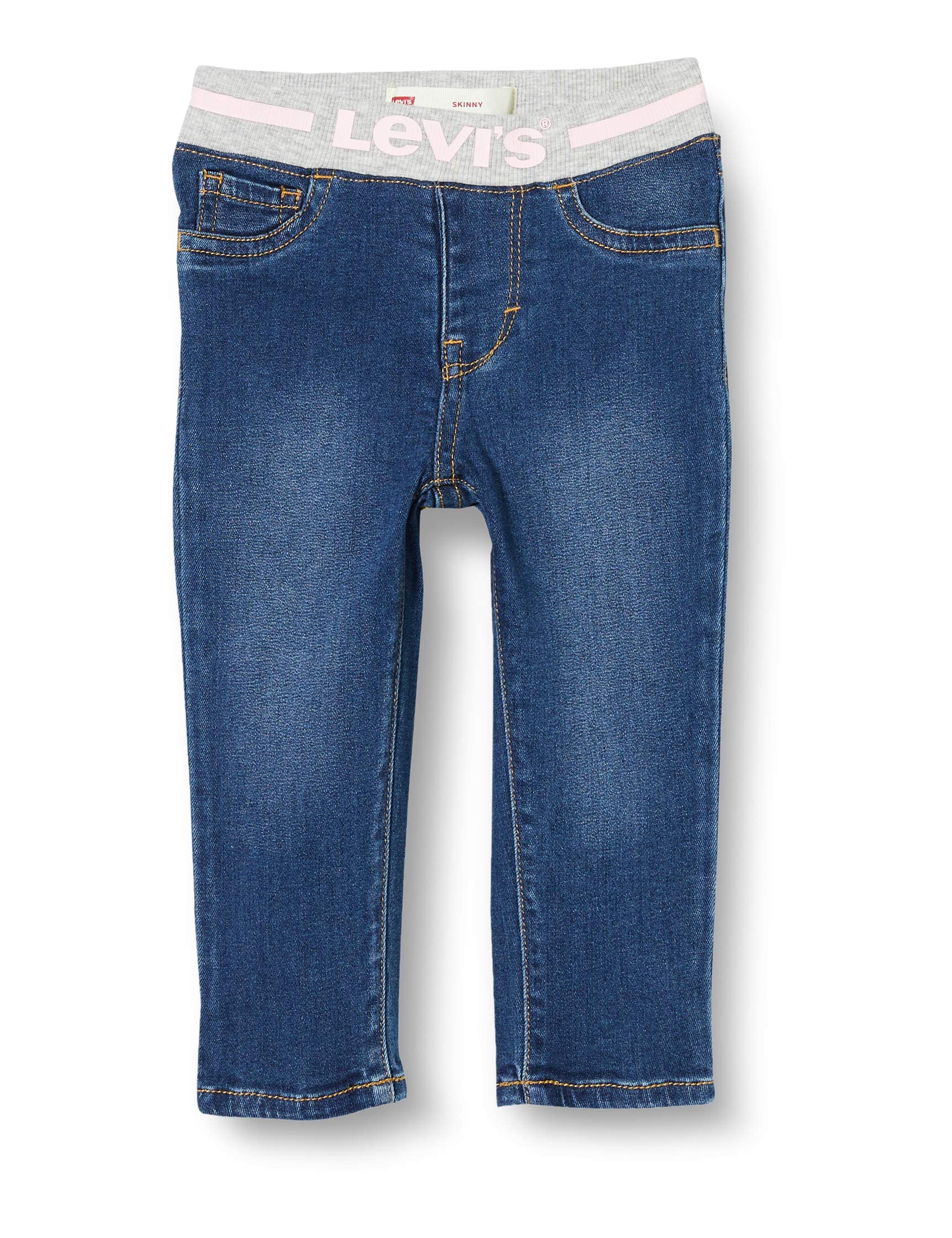 Levi's Kids Pull on Skinny Jean Baby Girls, West Third/Pink 6 Months