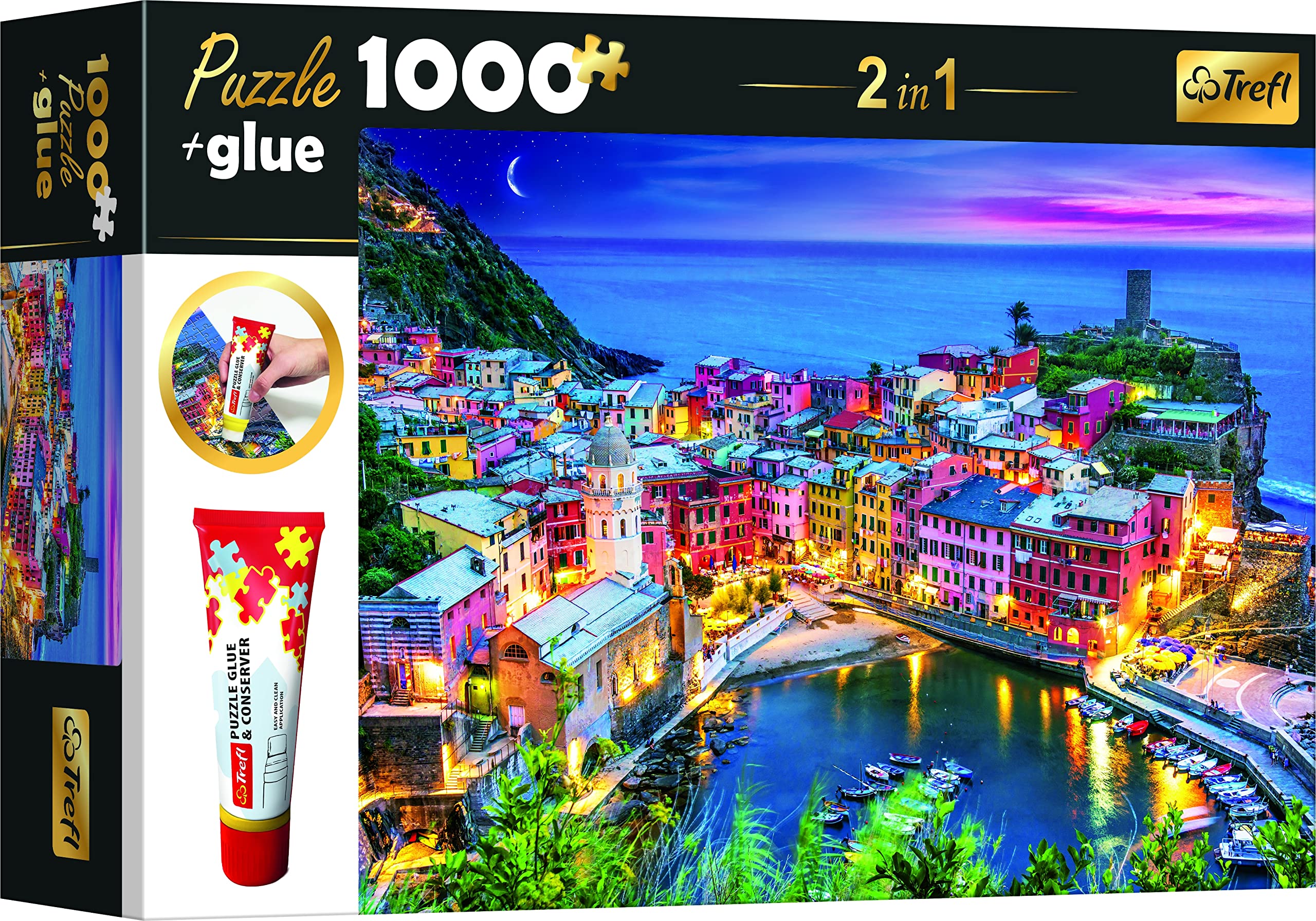 Trefl, Puzzle, Atardecer en Santorini, Grecia, de 1000 Piezas, Isla Griega, Vista a la Bonita Ciudad, Rompecabezas DIY, Pasatiempo Creativo, Regalo — view 21