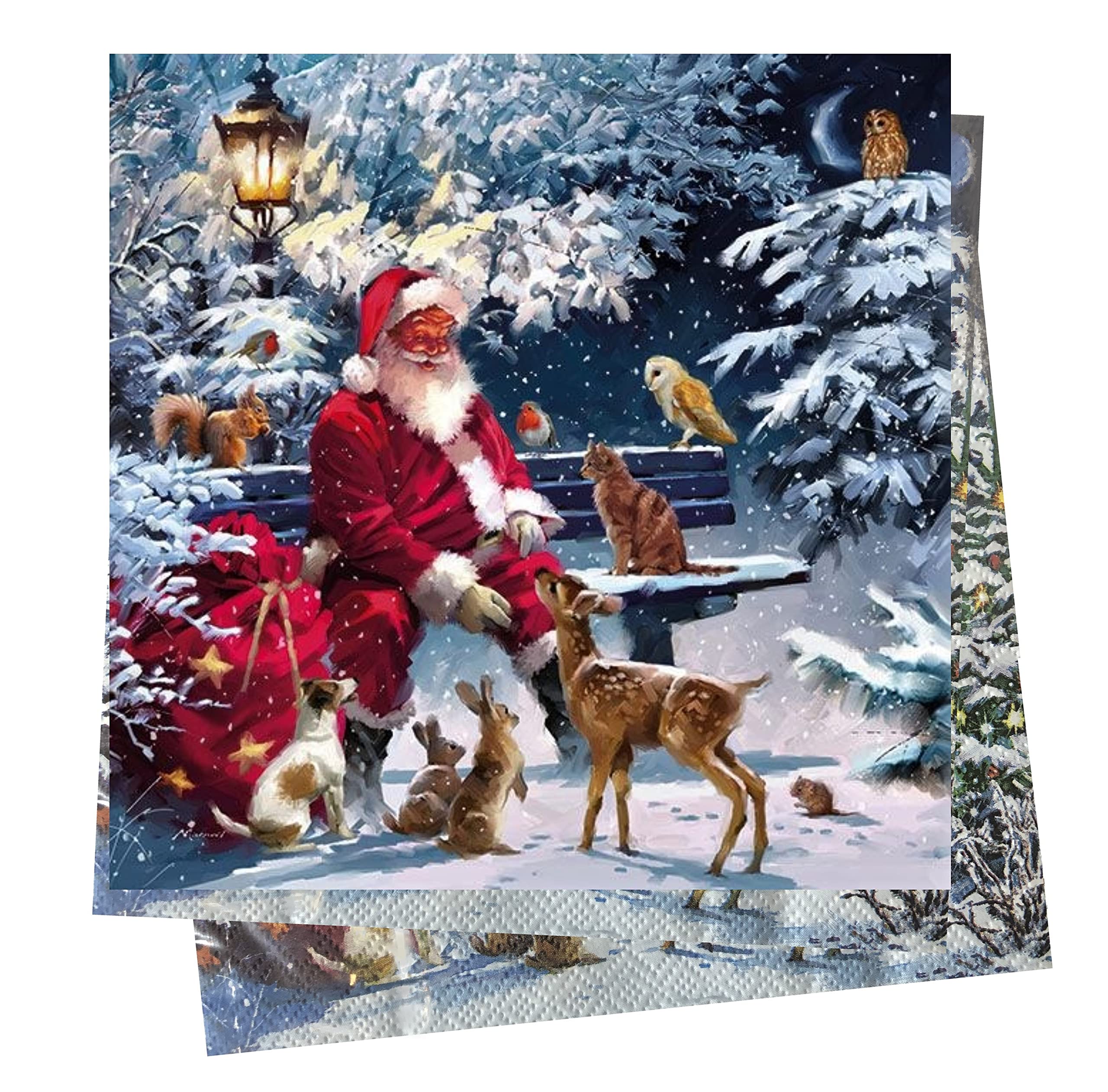 Serwetki papierowe ze zwierzętami, 20 kr | świąteczne serwetki papierowe, świąteczne serwetki koktajlowe, serwetki papierowe do decoupage | dekoracyjne serwetki papierowe do decoupage, serwetki obiadowe, papier