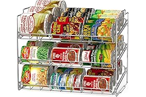 Deco Brothers Stackable Can Dispenser with Chrome Finish for Organized Kitchen and Pantry