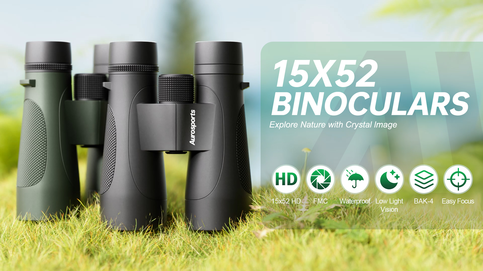 Amazon.com : Aurosports 15x52 Waterproof Binoculars for Adults