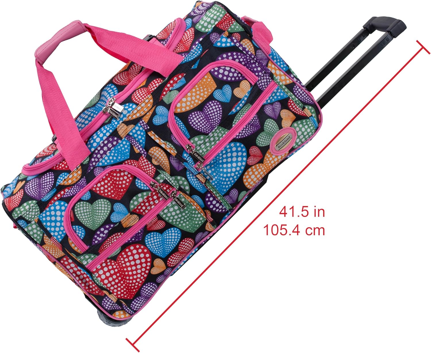 Rockland Rolling Duffel Bag, NEWHEART, 22" - Image 9