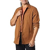 Amazon Essentials Camicia in Flanella a Maniche Lunghe Uomo, Marrone Toffee