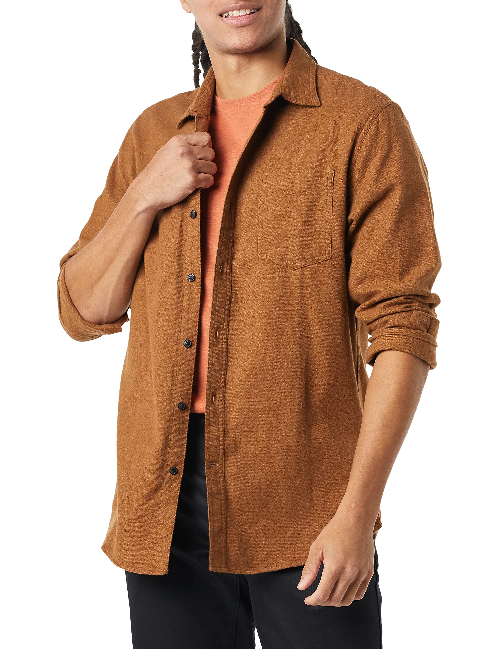 Men's Long-Sleeved Flannel Shirt - Discontinued Colours