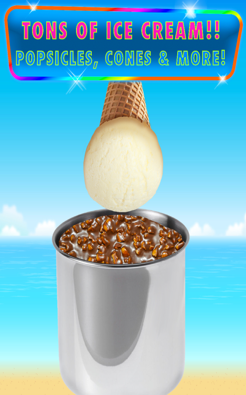 Ice Cream & Ice Popsicles Summer Beach & Fair Food Maker Games FREE