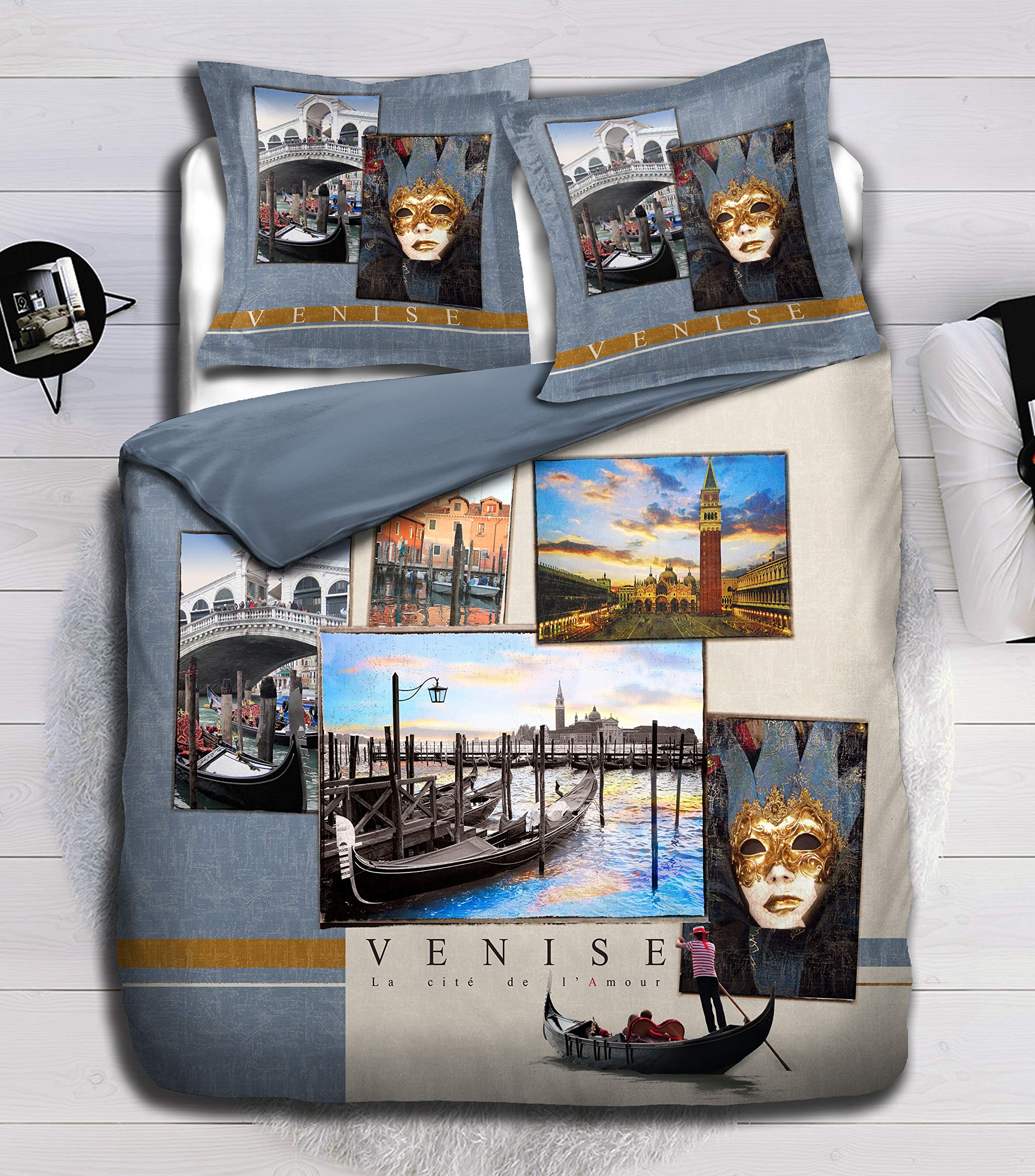 DOUCEUR DE NUITS Parure de couette Love dream - 100% coton - 220x240 cm