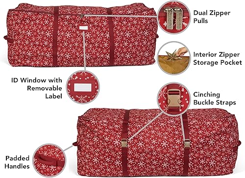 Miniatura 5 de Covermates Keepsakes - Bolsa para árbol de Navidad, protección superior, correas de cincha, se adapta a árboles de hasta 9 a 11 pies, almacenamiento