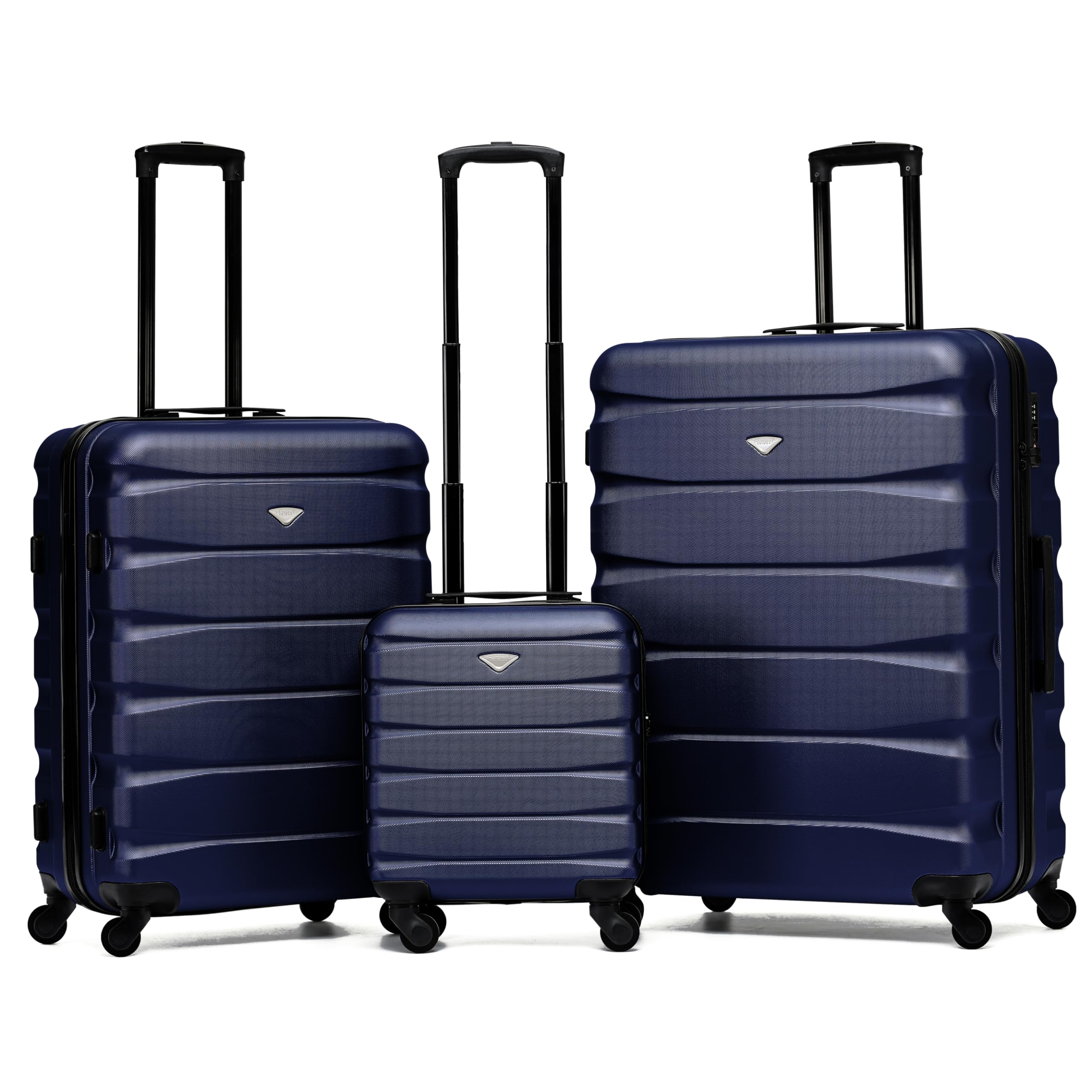 Flight Knight Maletas Rigidas ABS Ligeras de 4 Ruedas, Equipaje de Cabina y de Bodega Aprobadas Por Mas de 100 Aerolineas Como easyJet, British Airways, RyanAir, Virgin Atlantic, Emirates y Muchas Mas