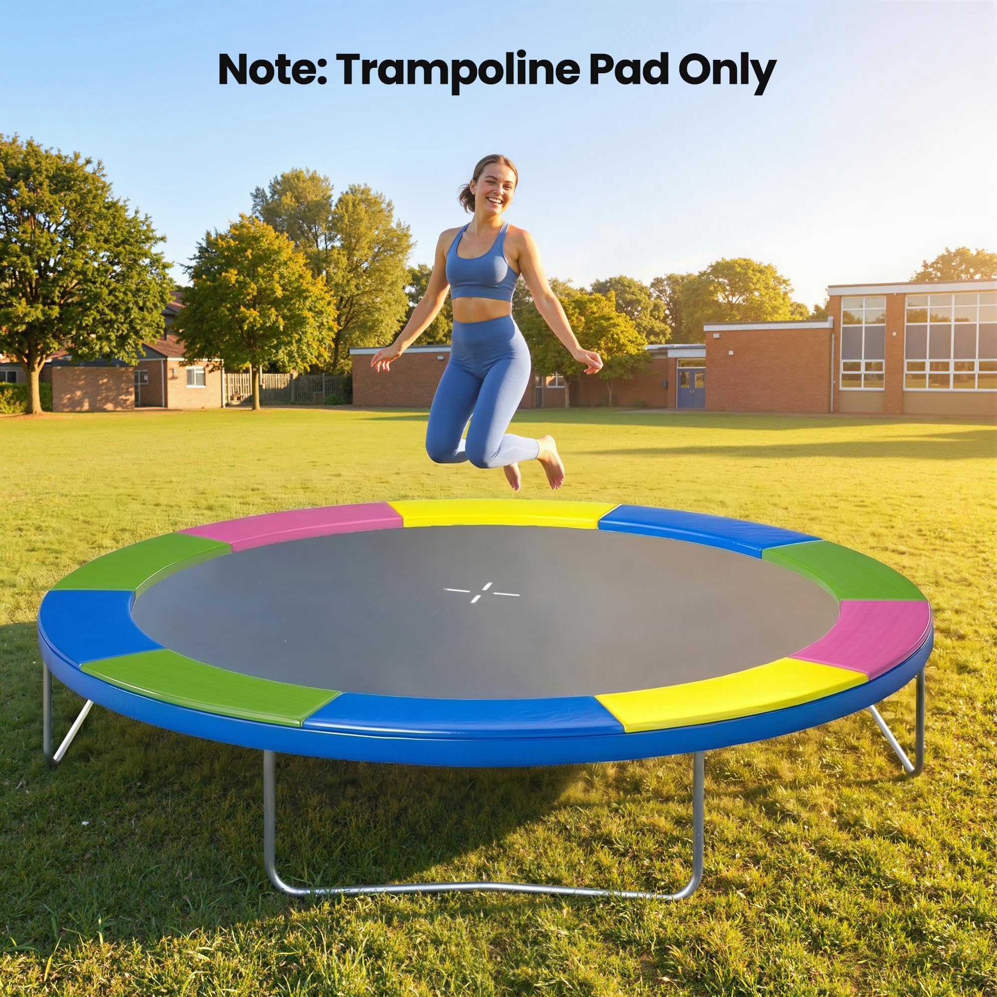 SPORTNOW Trampolin Randabdeckung, Reißfest UV-resistent Federabdeckung, Wasserdicht, Trampolinzubehör Randschutz Ersatzteile für Gartentrampoline