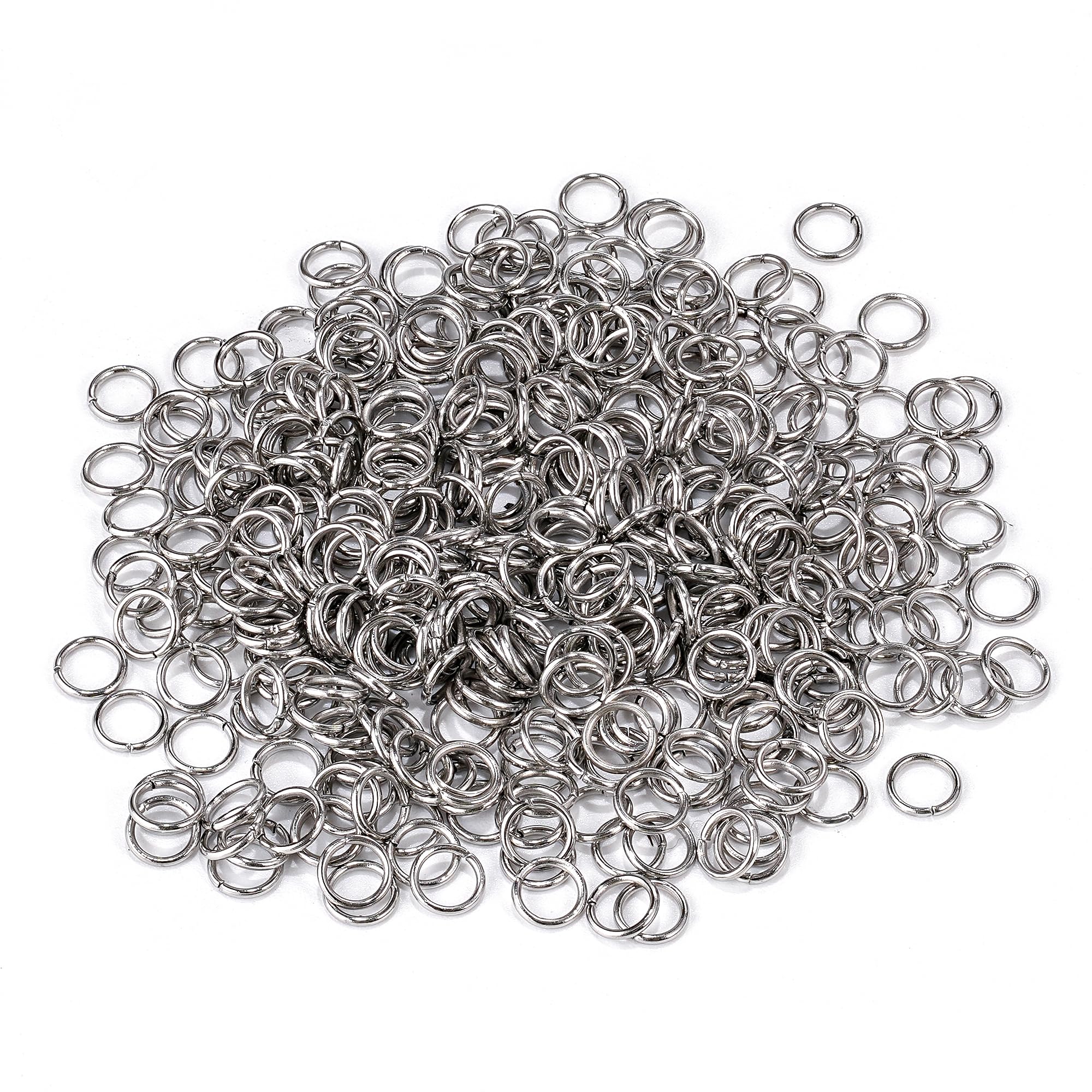 2000Pcs 5mm Stainless Steel Jump Rings 0.7mm Thick for DIY Crafts