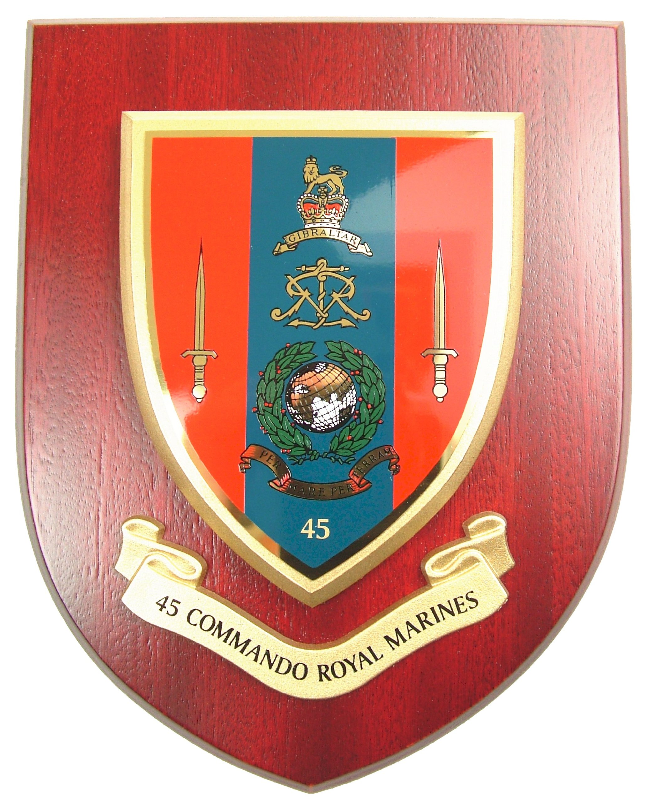 45 Commando Logo Royal Marines 45 Commando Shield Lapel Pin Badge