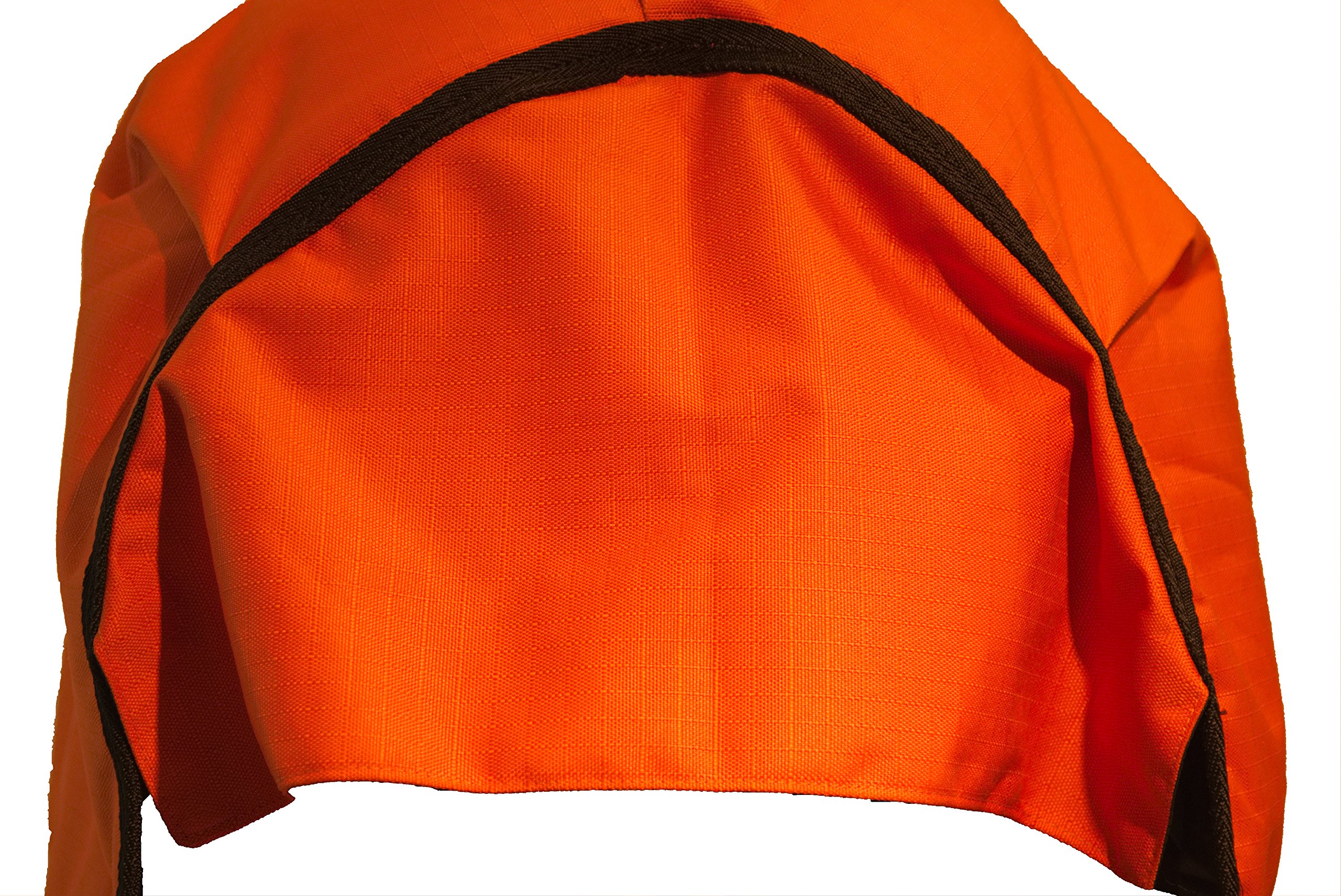 Pferdedecke Winter Ripstop 1200D 400g Füllung hoher Nackenschutz Orange/Schwarz
