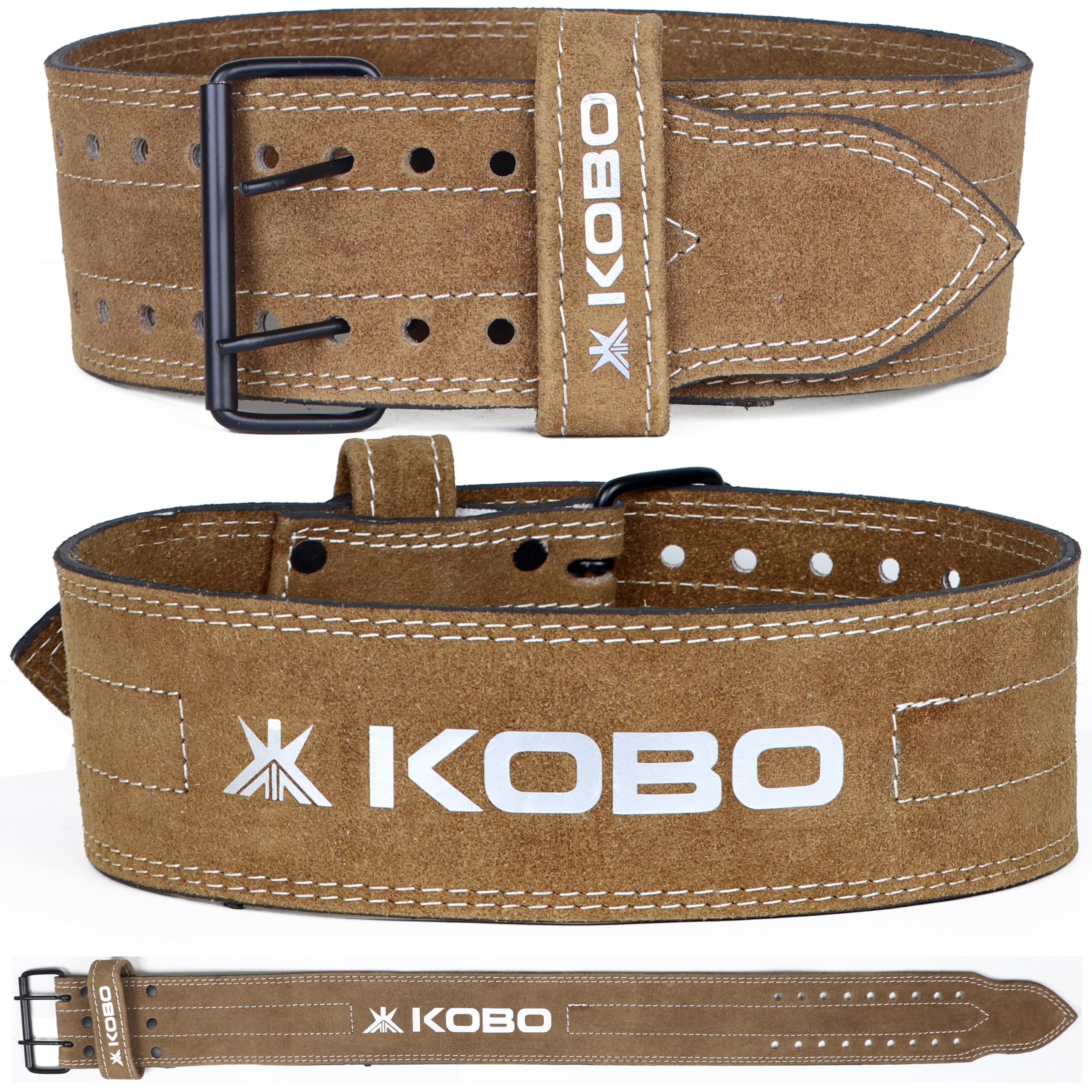 Kobo 6mm Prong Gym Belt For Weight Lifting Fitness, Seude Leather, 4” Wide Back Support, 9 Adjustable Dual Holes, Powerlifting Bodybuilding Deadlift Squat Workout Strength Training, Men Women WTB-23 (B0CSPG6395) Amazon Price History, Amazon Price Tracker