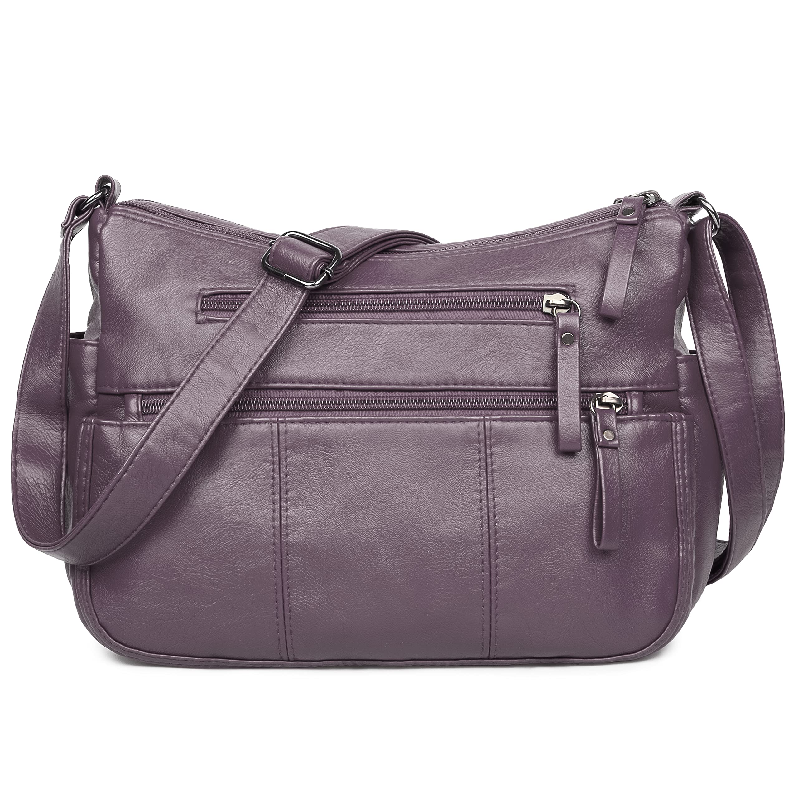 VOLGANIK ROCK Purses for Women Soft PU Leather Shoulder Bag Ladies Crossbody Purse and handbags Lightweight Pocketbook, Taro-11.8", M