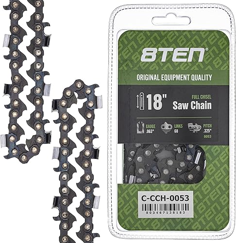 Vista 326 de 8TEN Cadena de motosierra para Husqvarna 254 455 340 351 353 350 55 455 Rancher Poulan Jonsered Echo 16 pulgadas .050 .325 66DL