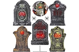Glow-in-the-Dark Halloween Tombstone Decorations
