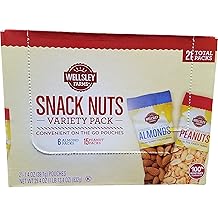 Wellsley Farms Almond Peanut Snack Nuts Variety Pack, 21 Count