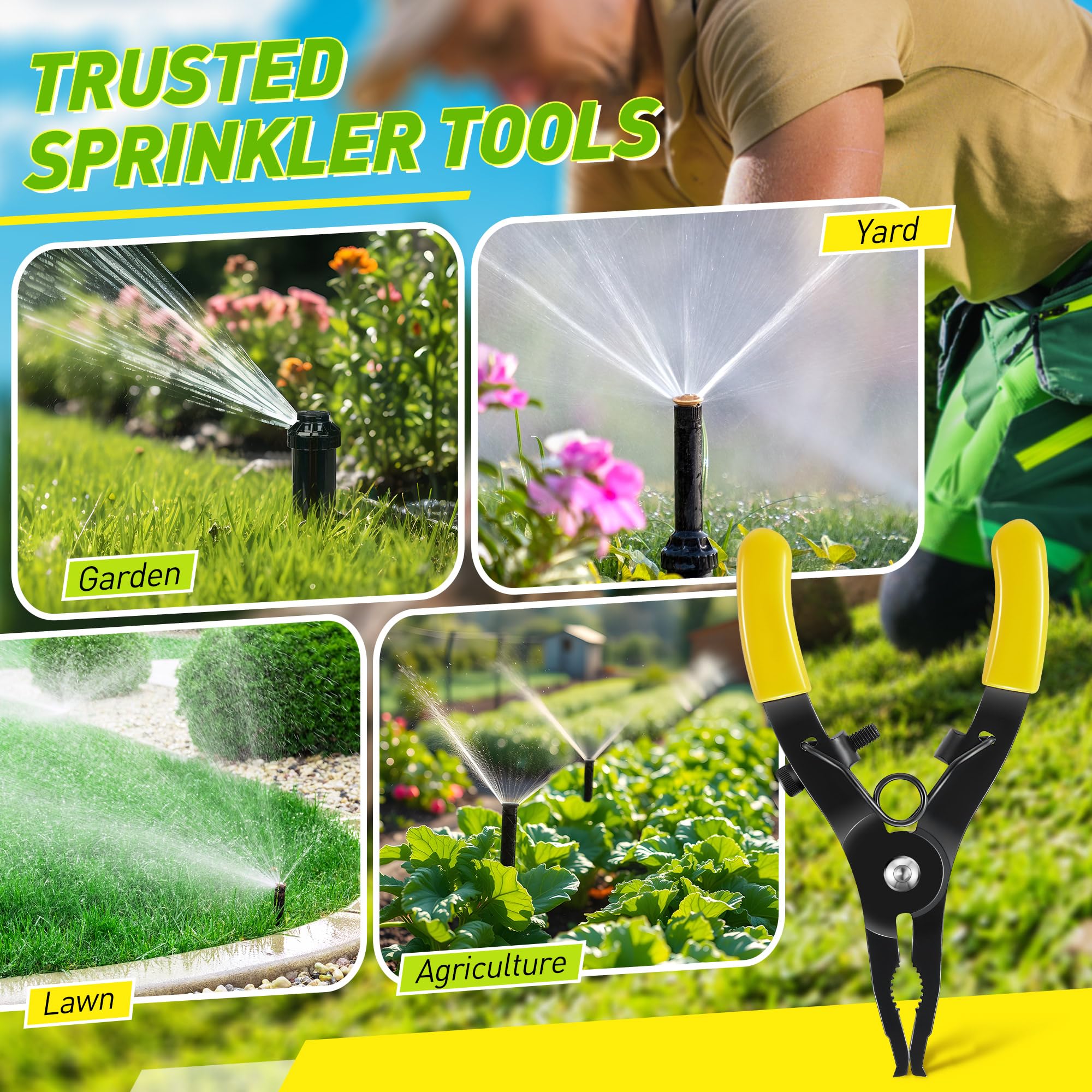 1 x Pop-Up-Sprinkler-Werkzeug, kompatibel mit Rainbird Hunter Sprinklerkopf | Pop-Up-Sprinklerkopf, Klimmzugwerkzeuge, kompatibel mit Rain Bird und Hunter Rasenbewässerungssystem-Reparatur