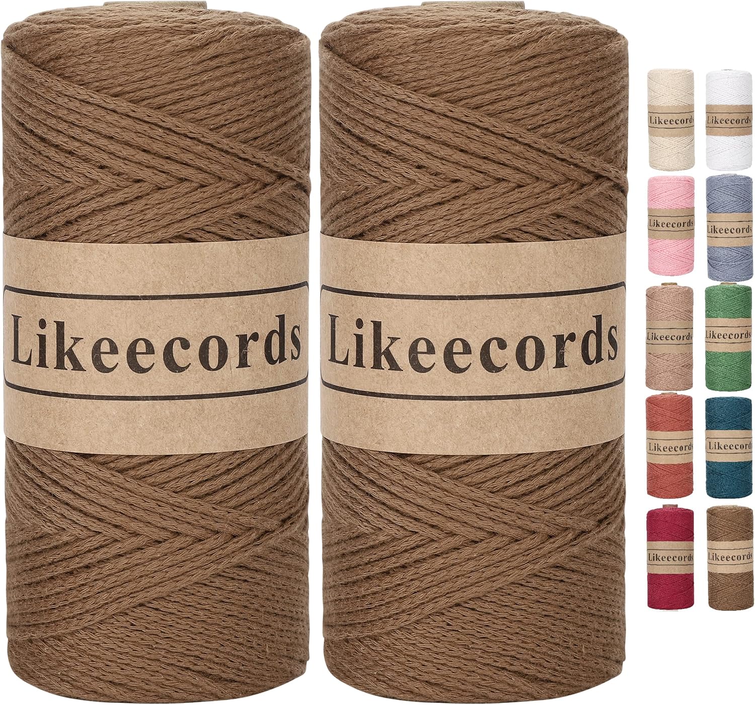 Likeecords 100 Cotton Rope Crochet Yarn Bag Cord 2mm
