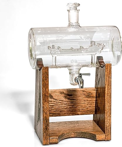 Miniatura 6 de Decantador de licores  1150 ml para Vodka, Bourbon, Rum, vino, de whisky, Tequila Cristal