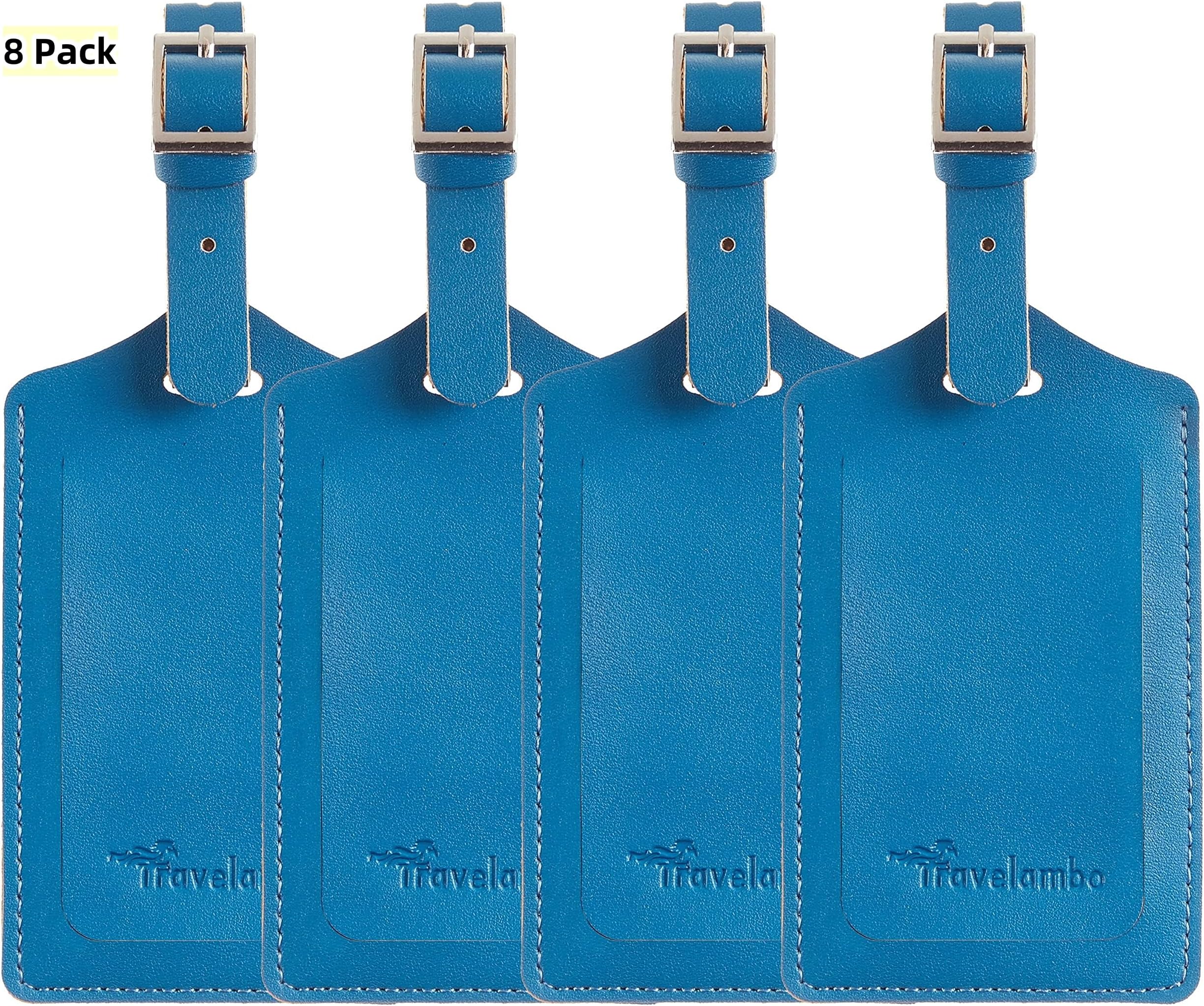 Luggage Tags for Suitcases PU Leather Travel Tags Bag Tags Privacy Protection Travel Essentials