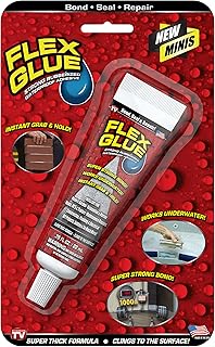 Flex Glue, Mini, White, Super Strong, Rubberized Waterproof Adhesive, Wo...