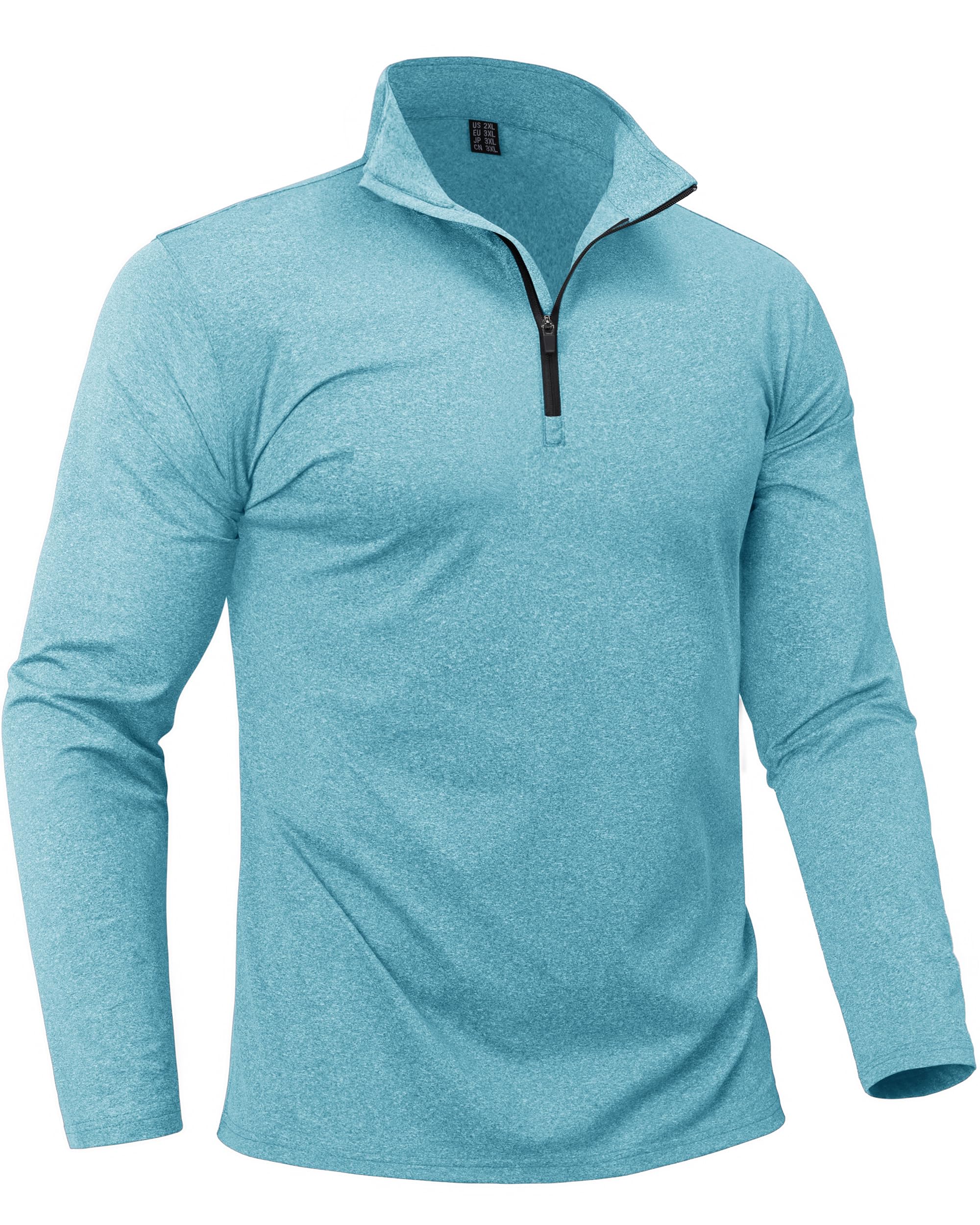 Boladeci Men's Quarter Zip Pullover Premium Fleece Lined Heather Long Sleeve Golf Shirts Midweight 1/4 Half Zip Sweatshirts