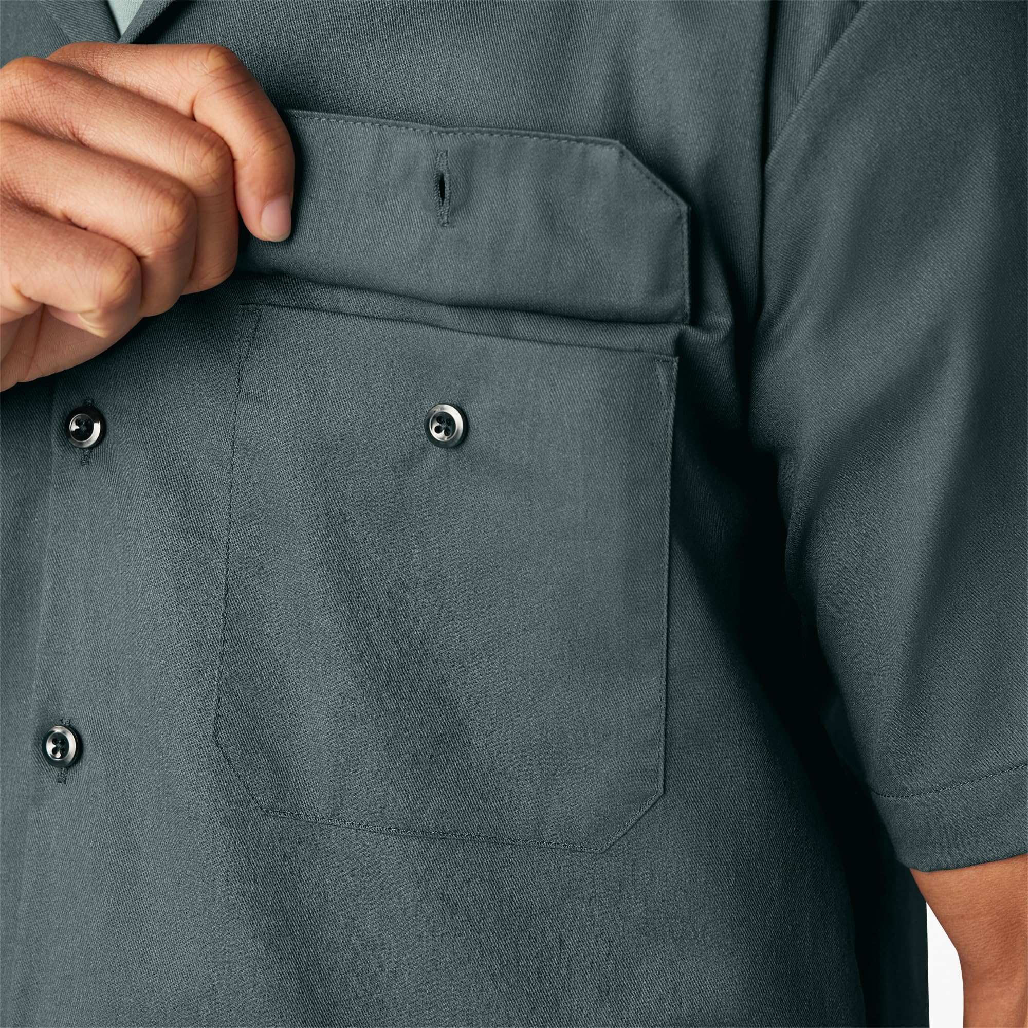 Dickies Long Sleeve Work Shirt Chemise à Bouton Bas, Opaque Homme