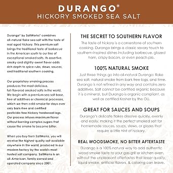 Artisan Salt Company Durango Hickory Smoked Sea Salt, Pour Spout Pouch, 8 Ounce